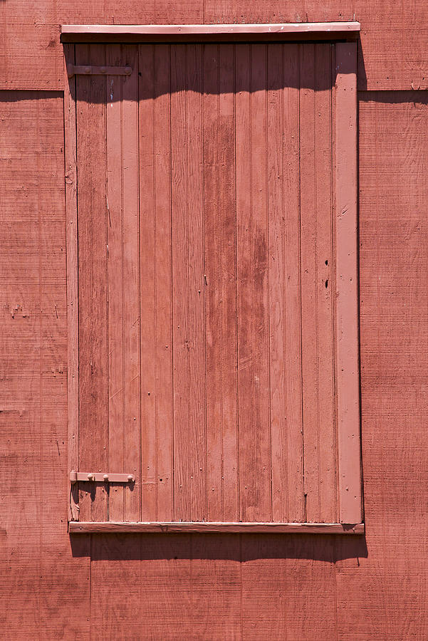 Red Barn Door with Red Iron Hinges Photograph by David Letts