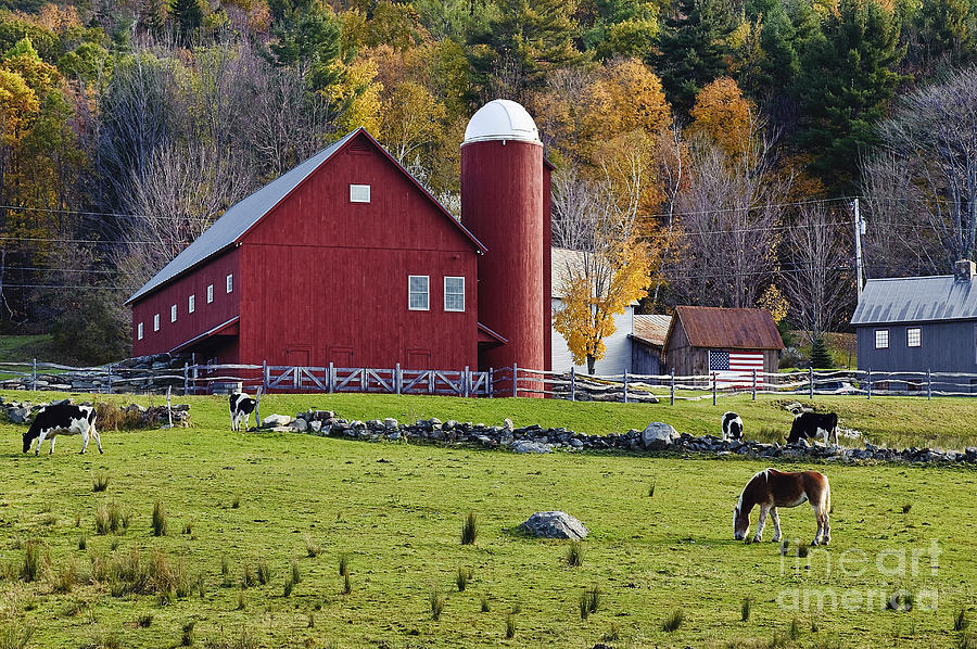 Barn Photograph - Red Barn Vermont by John Greim
