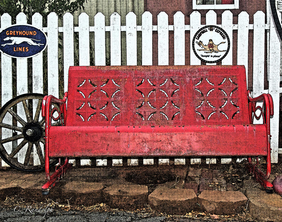 Red Bench Photograph by Cheri Randolph