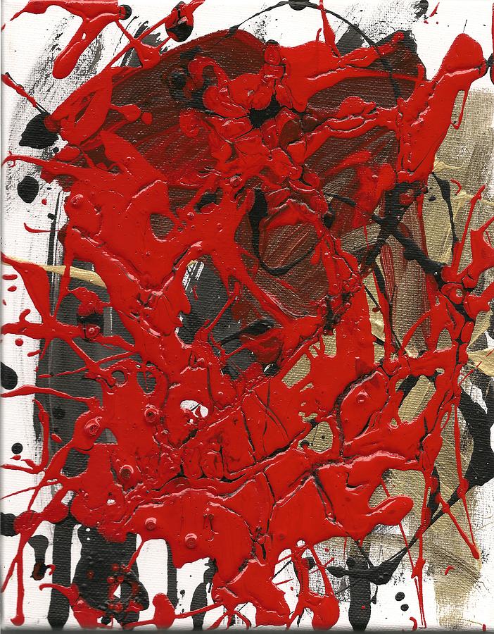 Red Black and Gold July 27 2012 Series Number 2     01 Painting by Gustavo Ramirez