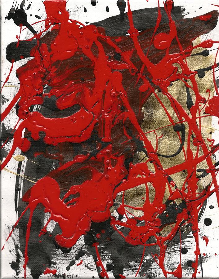 Red Black and Gold July 27 2012 Series Number 2     02 Painting by Gustavo Ramirez