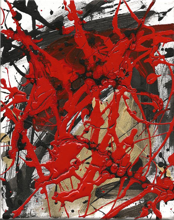 Red Black and Gold July 27 2012 Series Number 2     03 Painting by Gustavo Ramirez