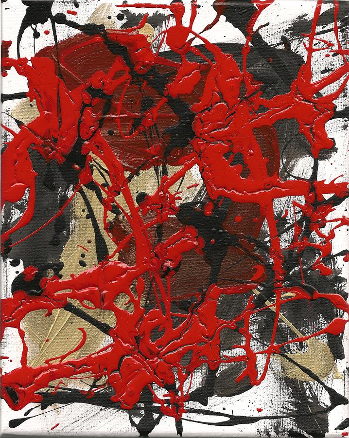 Red Black and Gold July 27 2012 Series Number 2     05 Painting by Gustavo Ramirez