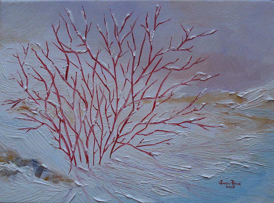 Red Branches Painting by Judith Rhue
