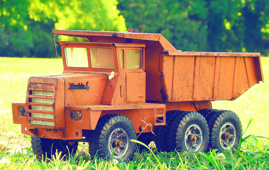 Vintage Photograph - Red Buddy L Toy Dump Truck by Southern Tradition