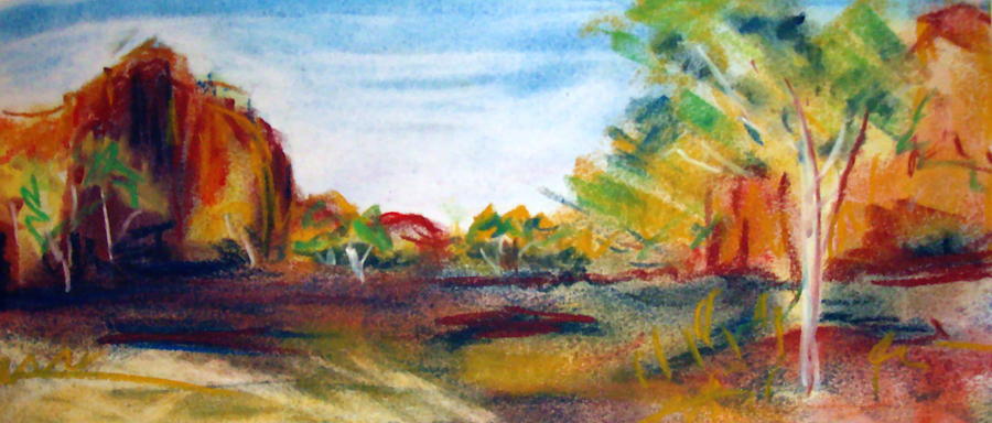 Central Australia Painting - Red centre by Jacqui Mckinnon