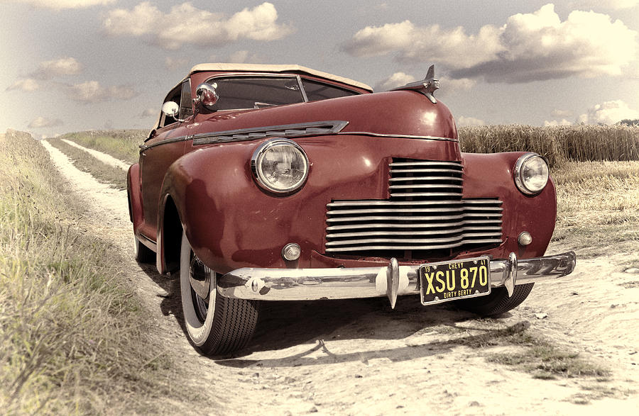 Car Photograph - Red Chevrolet by Ian Merton