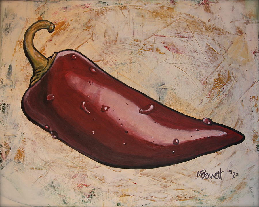 Vegetable Painting - Red Chili Pepper by Martha Bennett