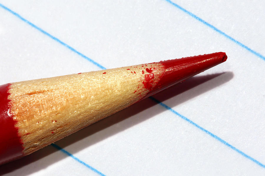 Red Colored Pencil Macro Photograph by Tracie Schiebel