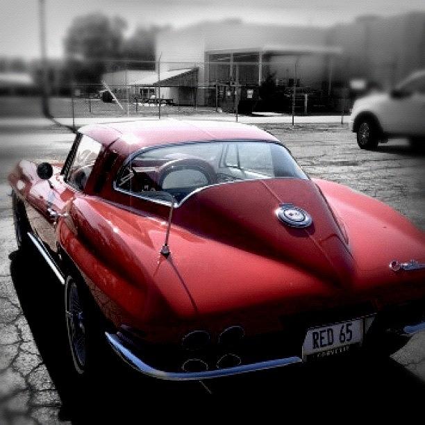 Vintage Photograph - #red #corvette #65 #sweet #vette by Kris Cox