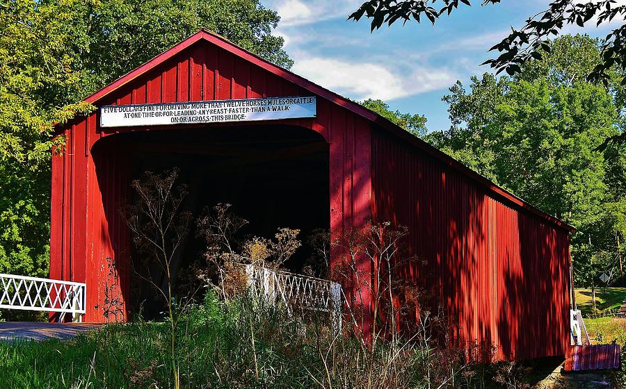 Red Covered Bridge Photograph by Bruce Bley