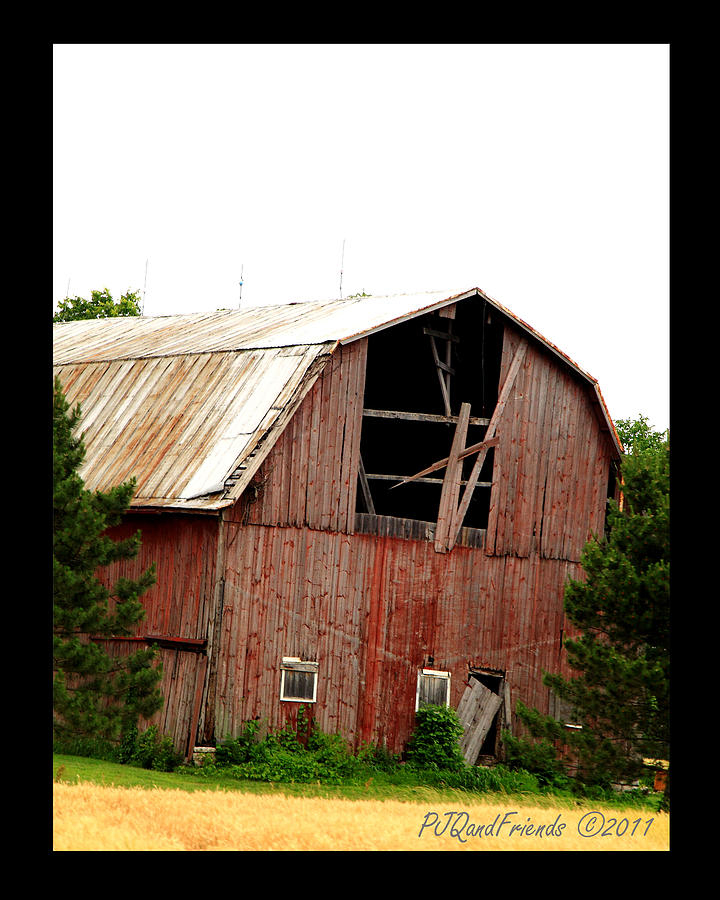 Red Crooked Barn Photograph by PJQandFriends Photography