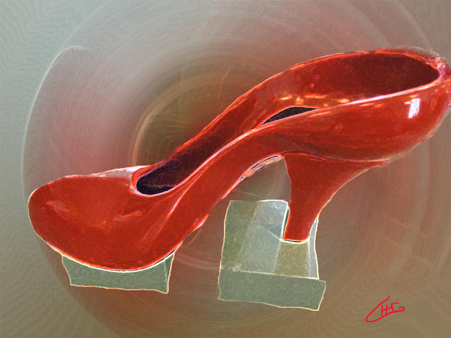 Red Dancing Shoe ll Rest Painting by Colette V Hera Guggenheim