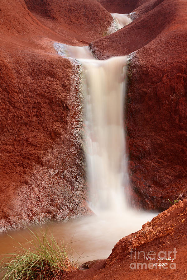 Red Dirt Waterfall Photograph by Steve Javorsky