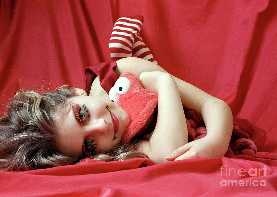 Doll Photograph - Red Doll Innocence by Robin Lewis