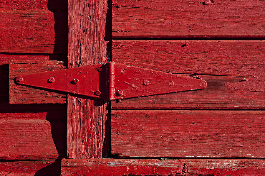 Barn Photograph - Red door henge by Garry Gay
