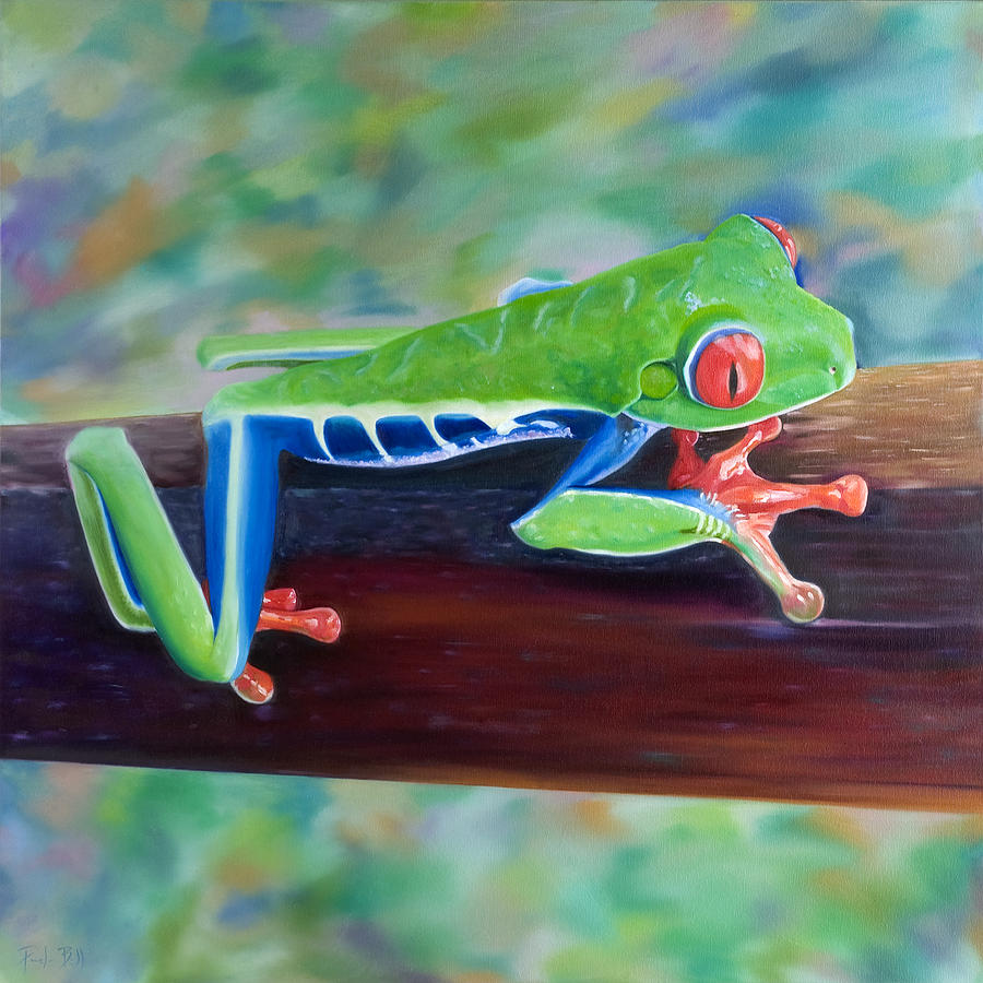 Red-eyed Tree Frog 2 Painting By Pamela Bell - Fine Art America