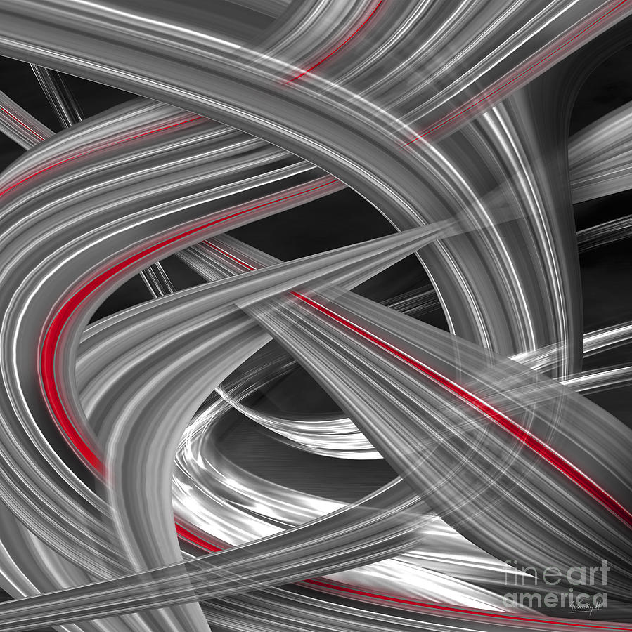 Red flows Digital Art by Johnny Hildingsson
