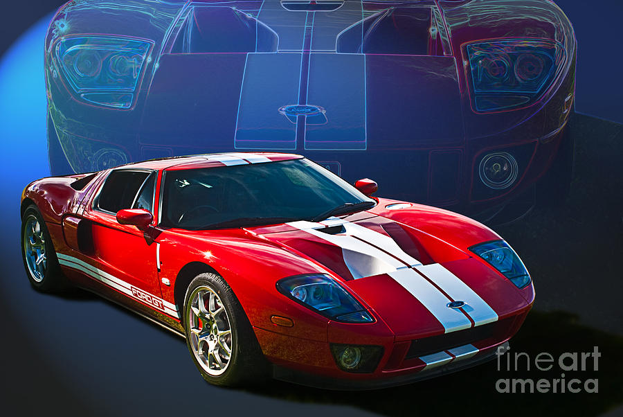 Red Ford GT40 Photograph by Stuart Row