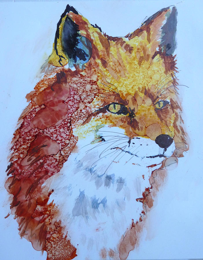 Red Fox Painting by P Maure Bausch | Pixels