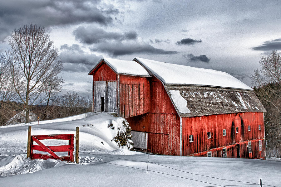 Red Gate Farm Winter Photograph by Fred LeBlanc