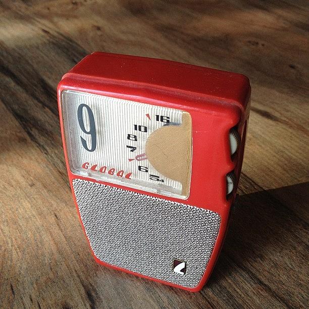 Radios Photograph - Red Global 9 Transistor Radio C.1961 by Christopher Hughes