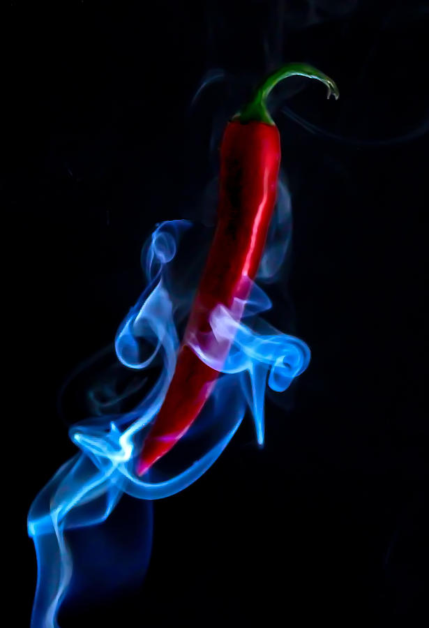 Cocktail Photograph - Red Hot Smokin Chili Pepper by Ian Hufton