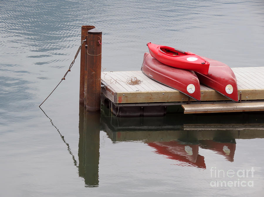 Still Life Photograph - Red Kayaks. by Ausra Huntington nee Paulauskaite