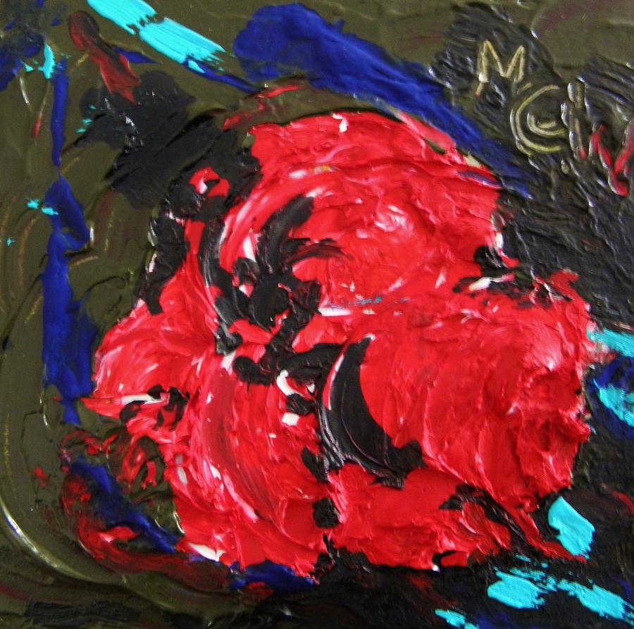 Red Lava Painting by Mary Carol Williams