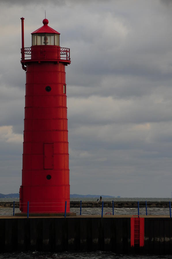 Red Lighthouse by David Arment - Red Lighthouse Photograph - Red ...