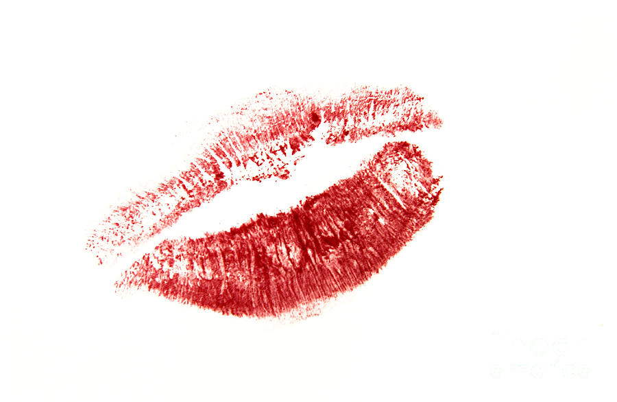 Love Photograph - Red lips by Bernard Jaubert