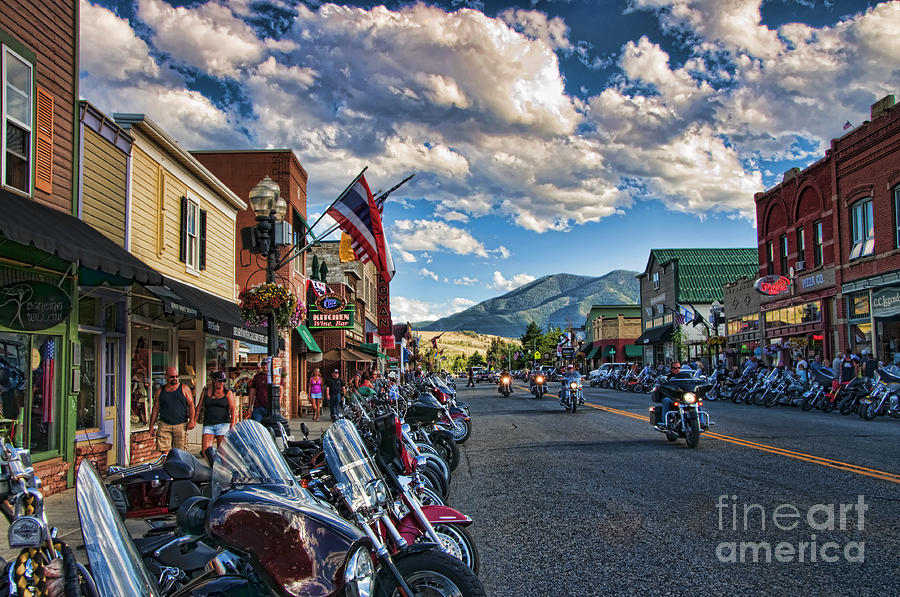 Motorcycle Photograph - Red  Lodge Motorcycle Rally by Gary Beeler