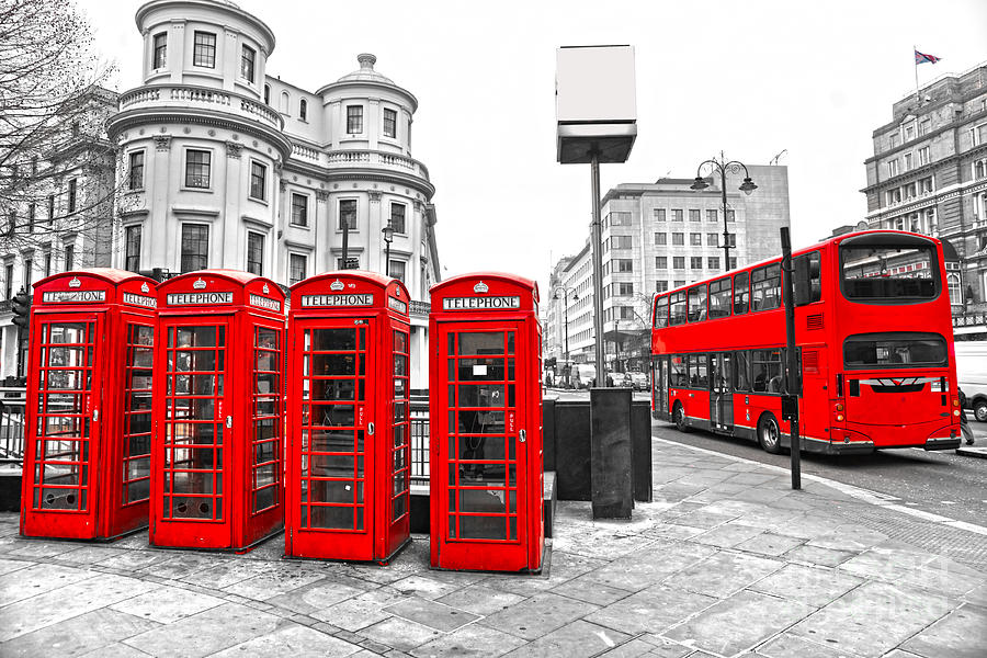 Red London Photograph by Luciano Mortula