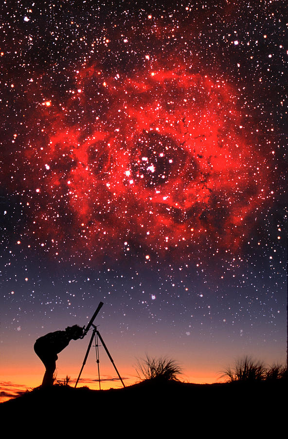 Red Nebula Photograph by Larry Landolfi