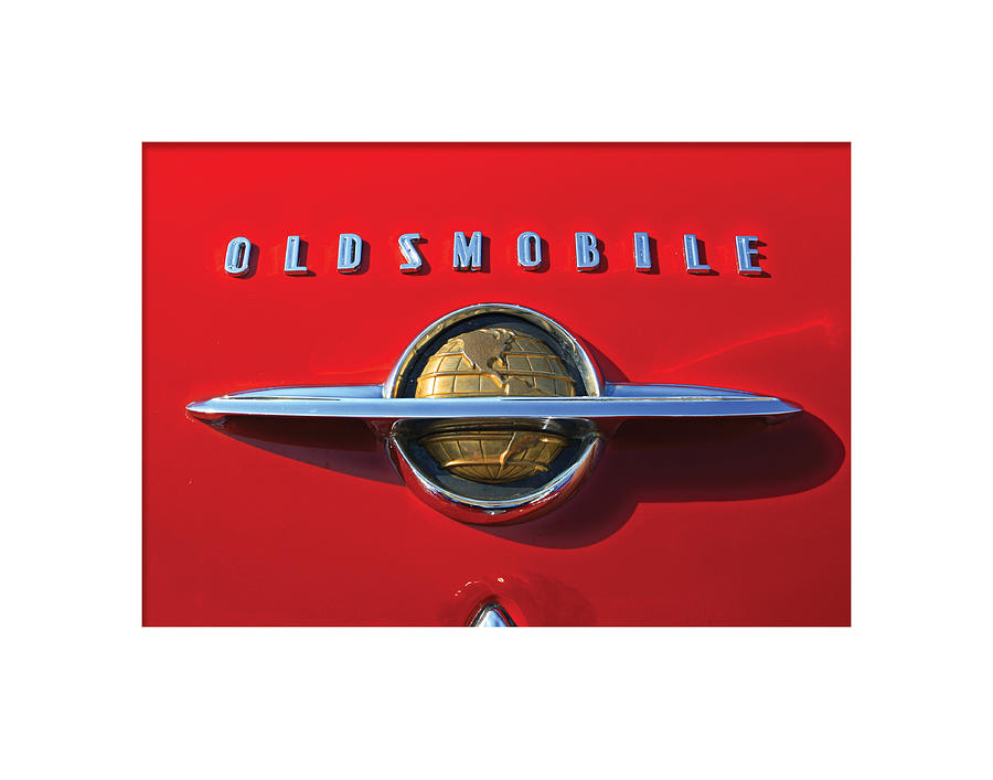 Red Oldsmobile  Digital Art by Geoff Strehlow