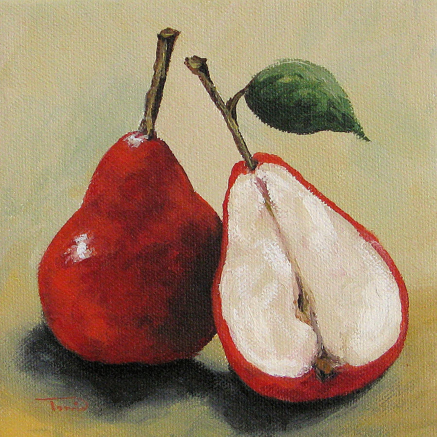 Still Life Painting - Red Pears by Torrie Smiley