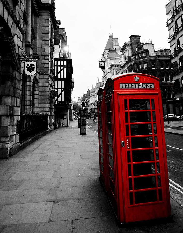 Red Phone Booth Photograph by Mickey Clausen