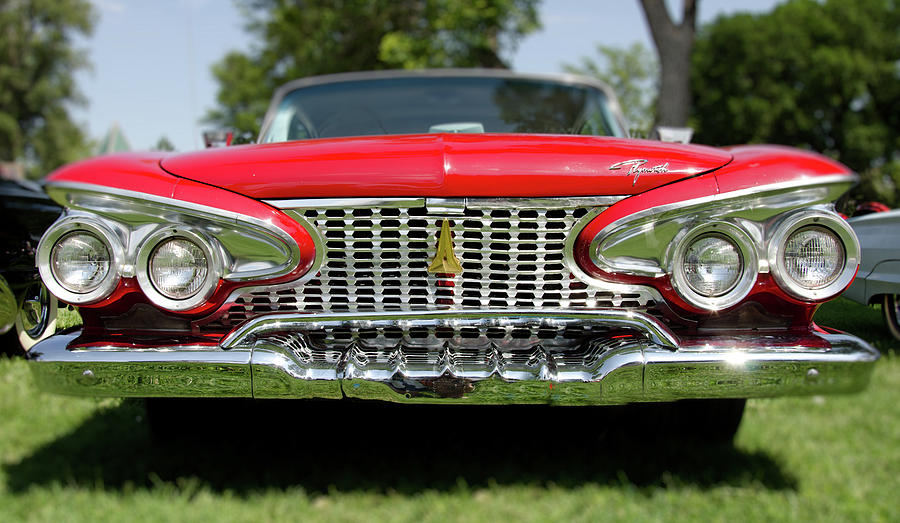 Red Plymouth Grill Photograph by Jessica Brooks