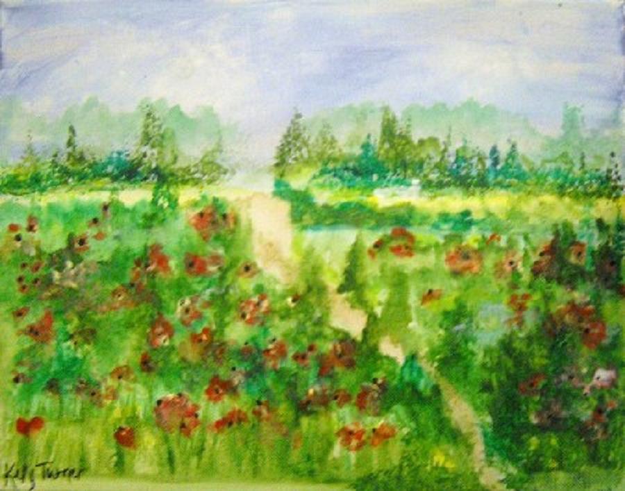 Red Poppies Painting by Kelly M Turner