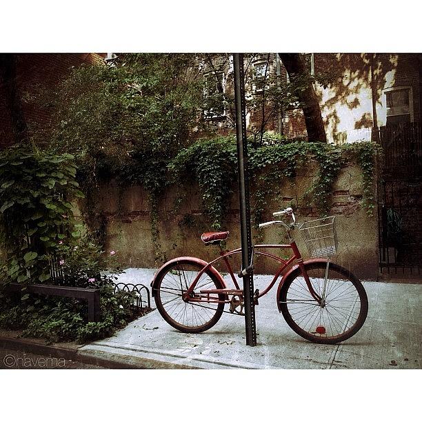 Bicycle Photograph - Red Rambler On Commerce Street by Natasha Marco
