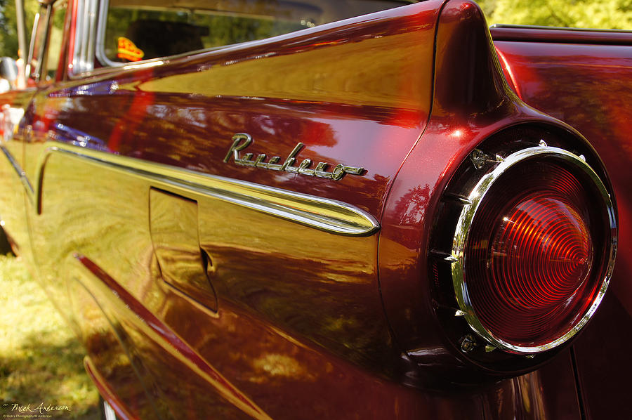 Red Ranchero and Round Taillight Photograph by Mick Anderson