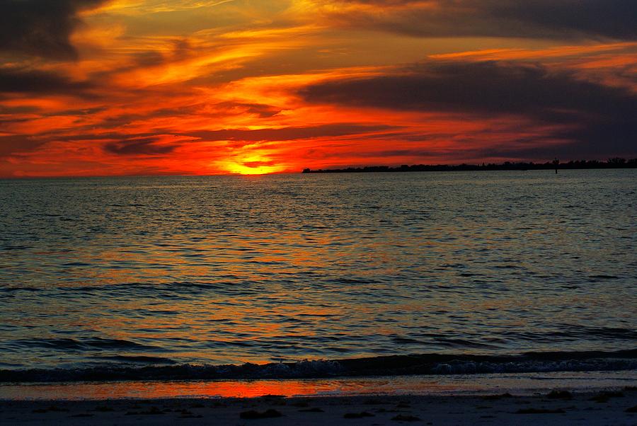 Sunset Photograph - Red Reflections by Florene Welebny Sunset Photograph - Red Reflections by Florene Welebny