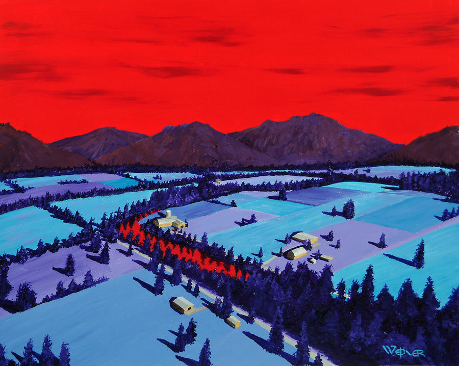 Red River Valley Painting by Randall Weidner