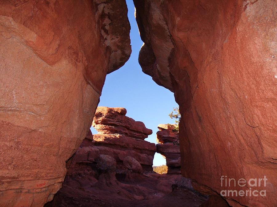 Rock Formations Photograph - Red Rocks and Blue Sky by Donna Parlow