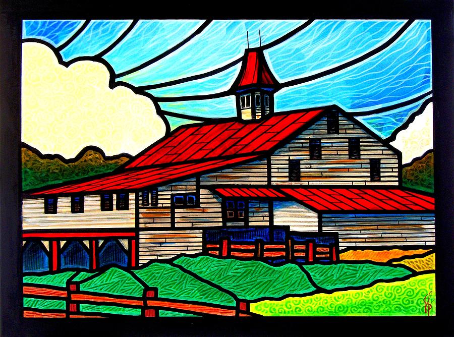 Red Roof Barn on Osceola Springs Road Painting by Jim Harris