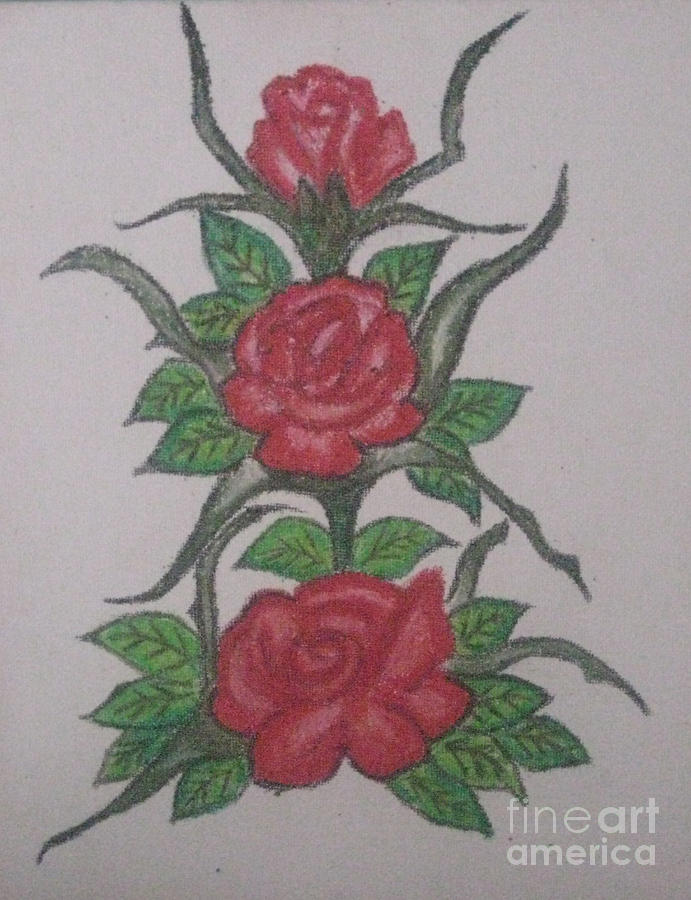 Red Roses Painting - Red Roses by Deepa Padmanabhan