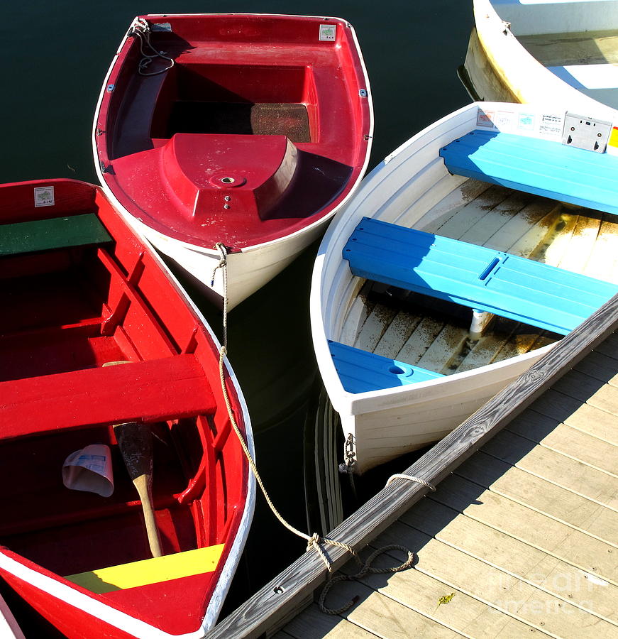 Red Row Boat Photograph by B Rossitto