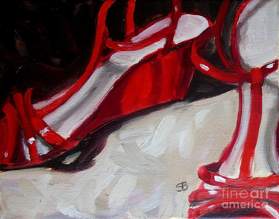 Red Sandles Painting by Samantha Black | Fine Art America