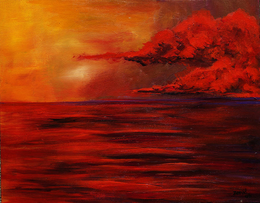 Red Sea at Dusk Painting by Mary Jo Zorad