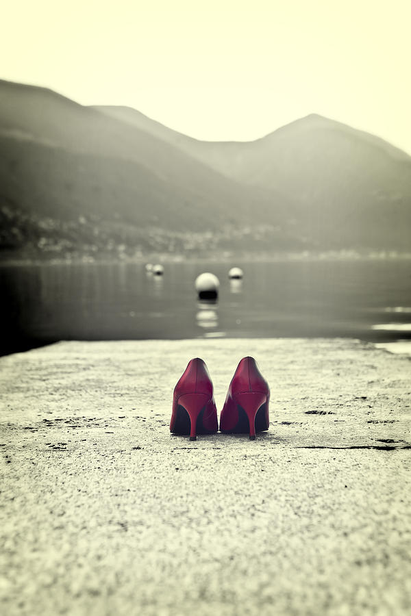 Mountain Photograph - Red Shoes by Joana Kruse
